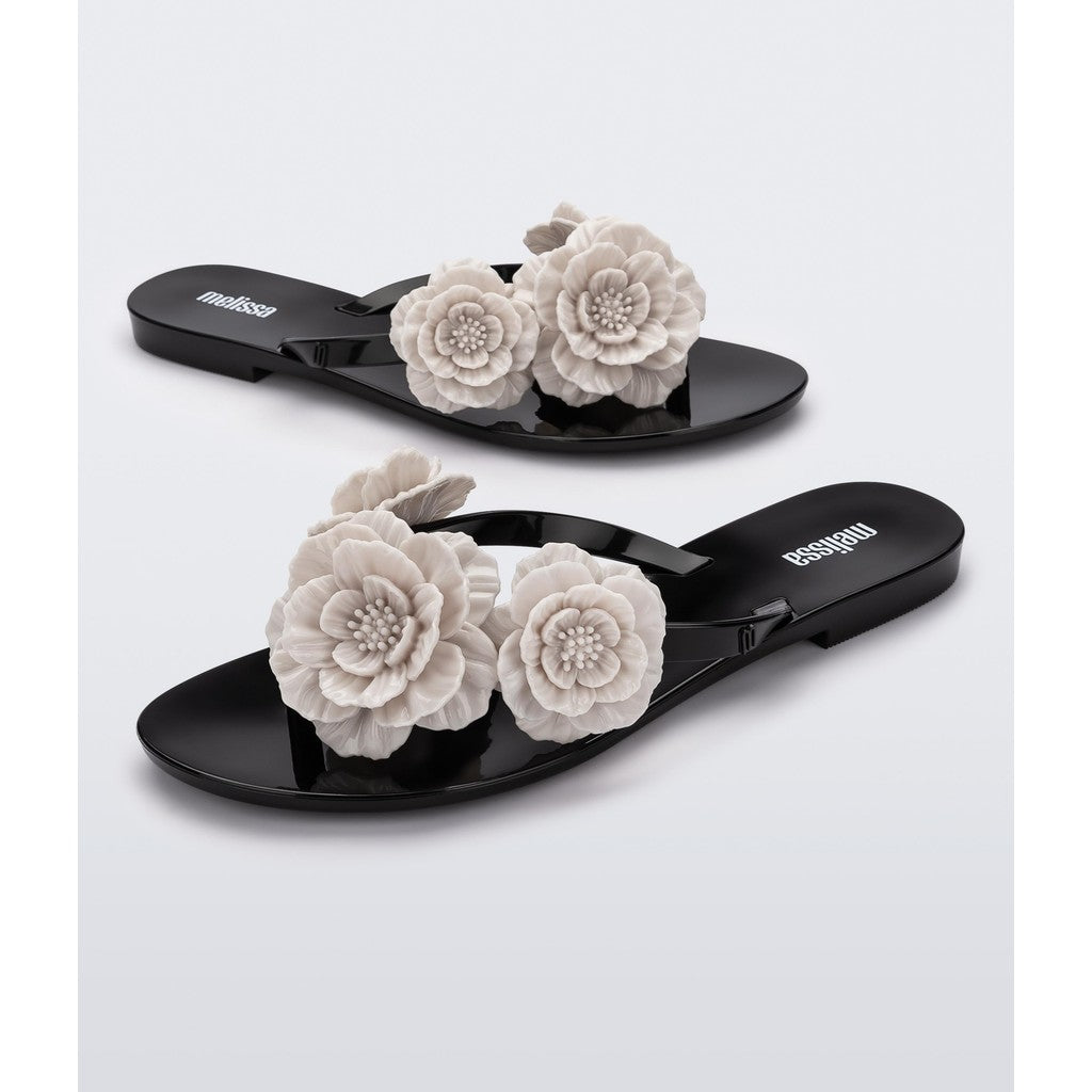 Melissa Harmonic Springtime FLIP FLOP AT136 BLACK/BEIGE