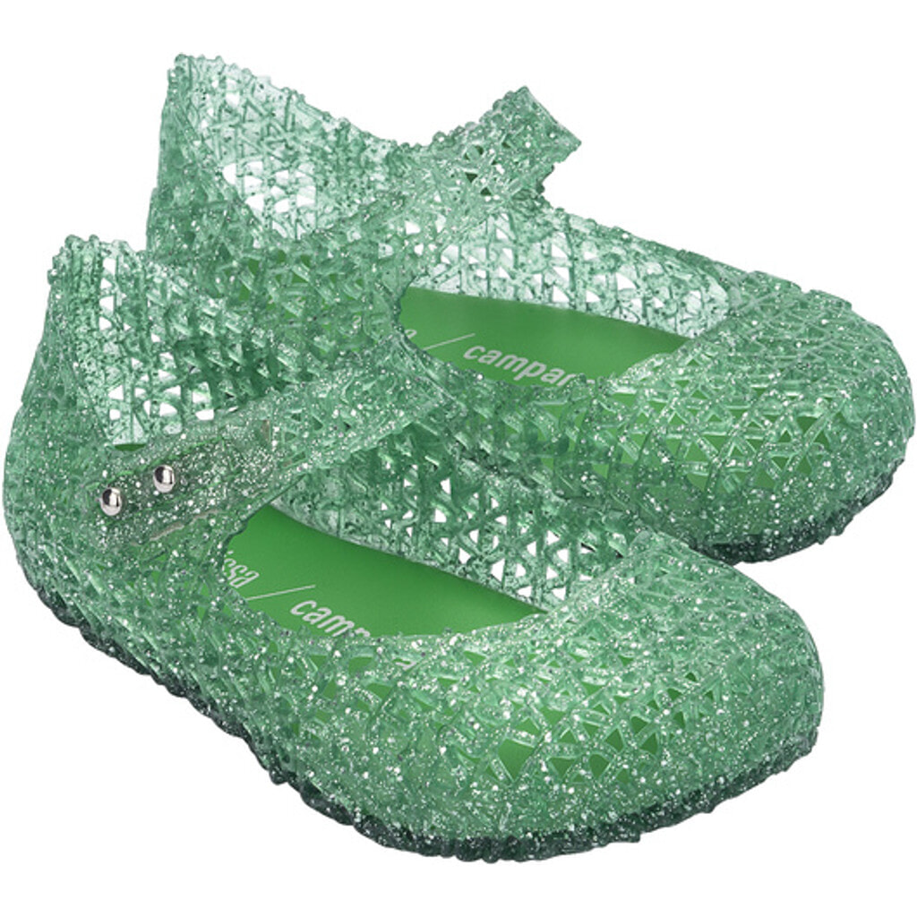 Mini Melissa Mini Melissa Campana Papel Bb BALLERINA AJ846 GREEN GLITTER
