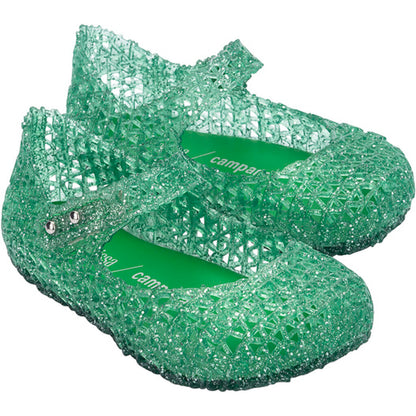 Mini Melissa Mini Melissa Campana Papel Bb BALLERINA AJ846 GREEN GLITTER