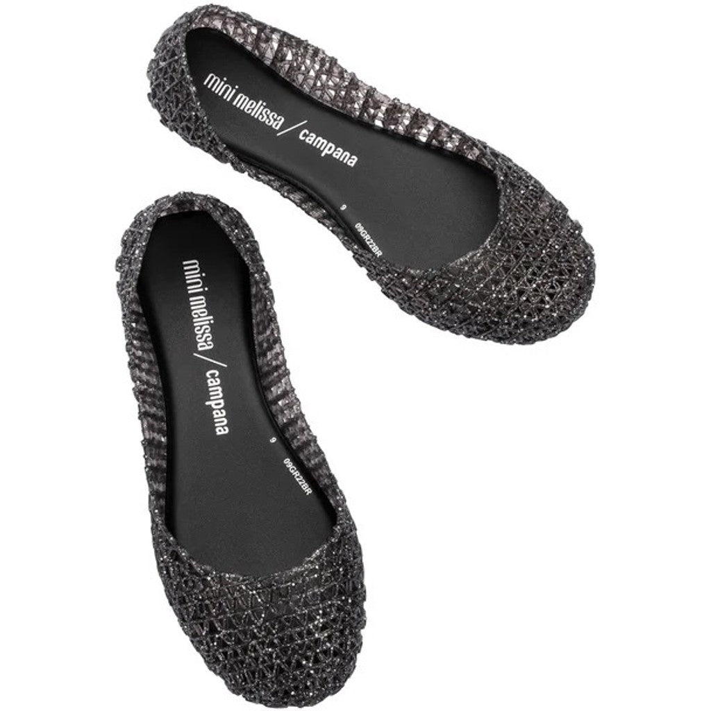 Mini Melissa Mini Melissa Campana Papel Inf BALLERINA AJ839 GLITTER BLACK