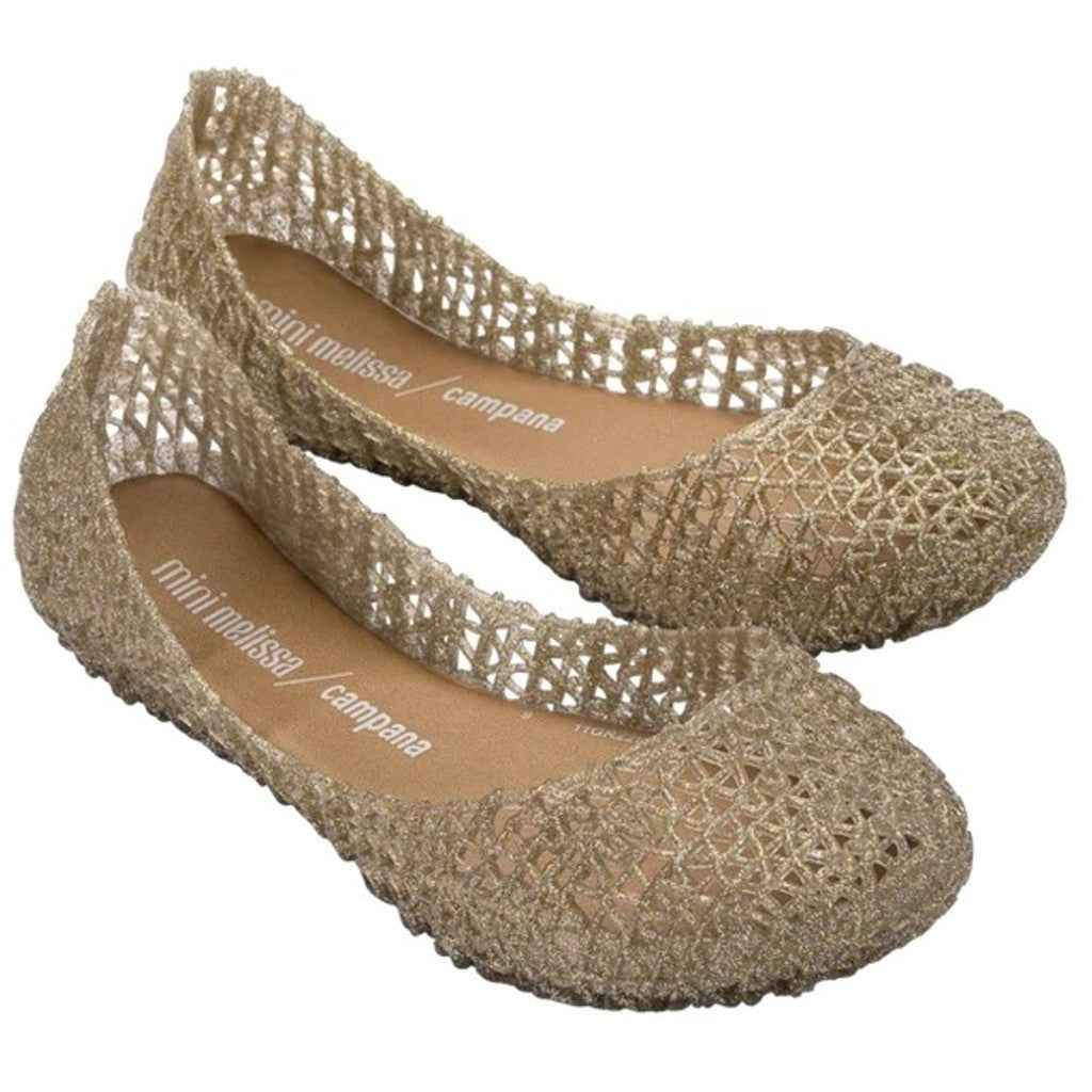 Mini Melissa Mini Melissa Campana Papel Inf BALLERINA AO474 GLITTER GOLD
