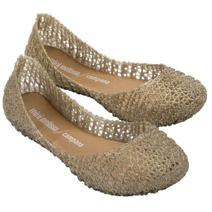 Mini Melissa Mini Melissa Campana Papel Inf BALLERINA AO474 GLITTER GOLD