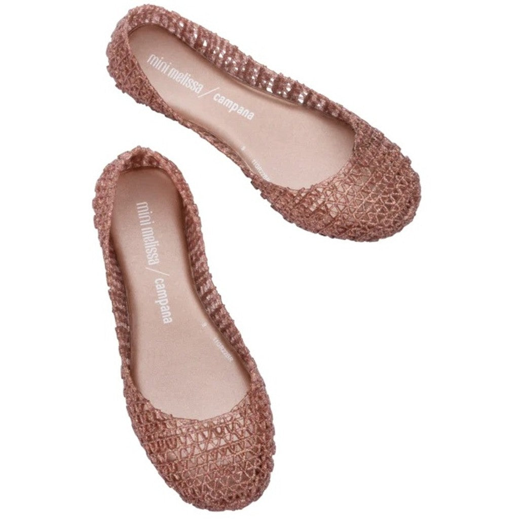 Mini Melissa Mini Melissa Campana Papel Inf BALLERINA AO475 ROSE GLITTER