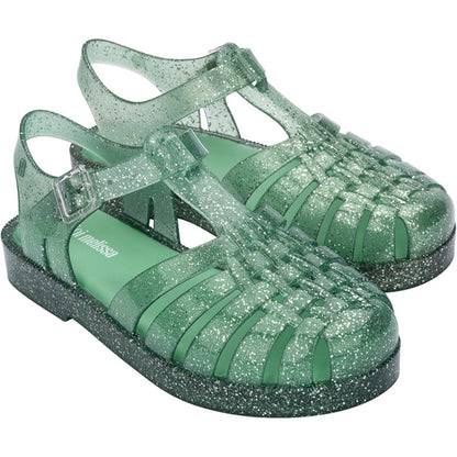 Mini Melissa Mini Melissa Possession Shiny Inf SANDAL AO122 GLITTER GREEN/GREEN
