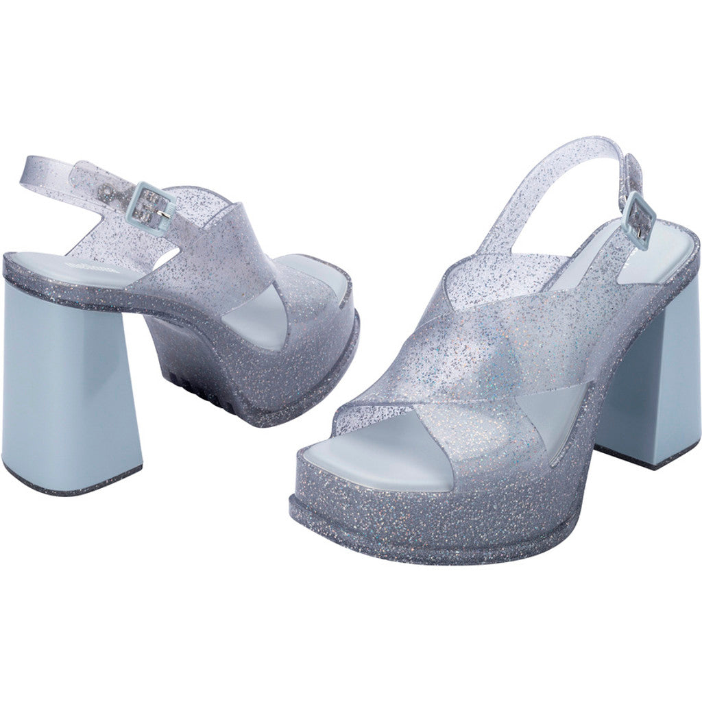 Melissa Melissa Dance Heel AD HEEL BB118 GLITTER CLEAR/BLUE