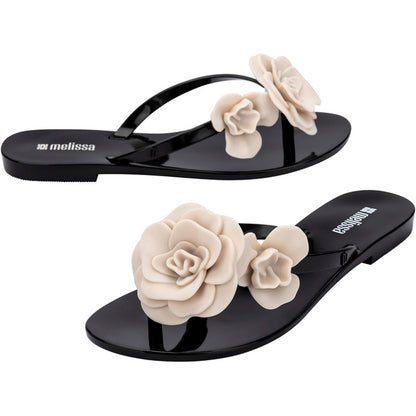 Melissa Melissa Harmonic Petals Ad FLIP FLOP BS544 BLACK/BEIGE