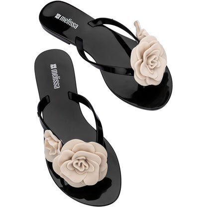 Melissa Melissa Harmonic Petals Ad FLIP FLOP BS544 BLACK/BEIGE
