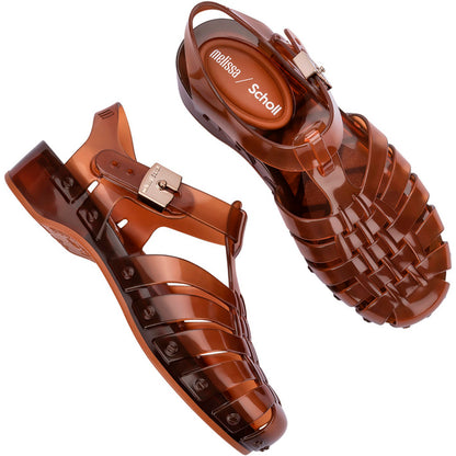 Melissa Melissa Possession Pescura x Scholl Ad SANDAL BU849 CLEAR BROWN