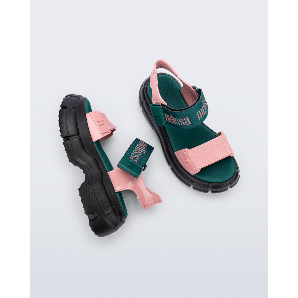 Melissa Melissa Pulse AD SANDAL BK883 BLACK/PINK/GREEN