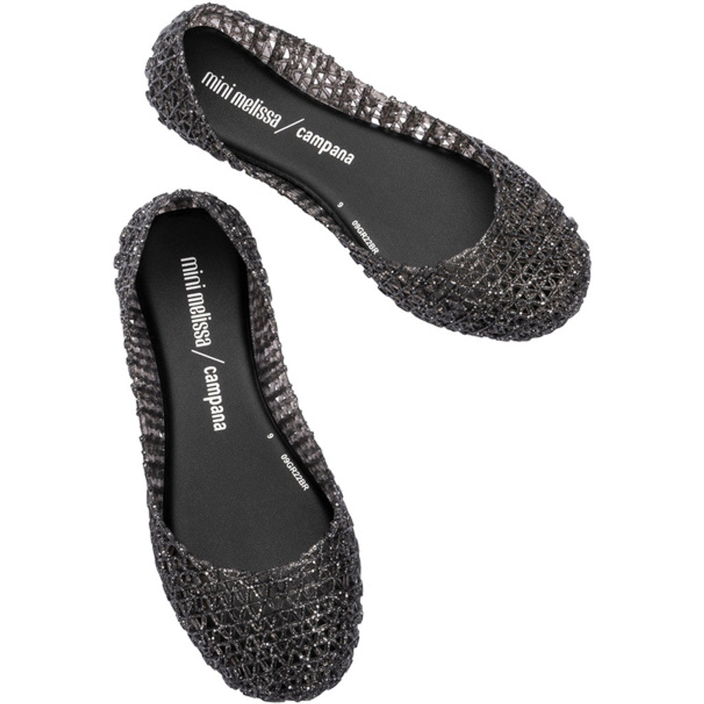 Mini Melissa Mini Melissa Campana Papel Inf BALLERINA AJ839 GLITTER BLACK