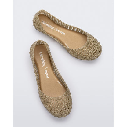 Mini Melissa Mini Melissa Campana Papel Inf BALLERINA AO474 GLITTER GOLD