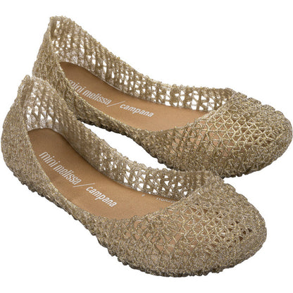 Mini Melissa Mini Melissa Campana Papel Inf BALLERINA AO474 GLITTER GOLD