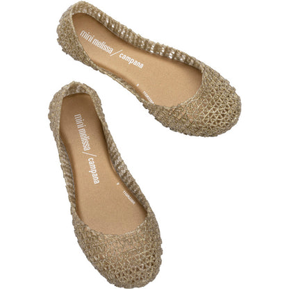 Mini Melissa Mini Melissa Campana Papel Inf BALLERINA AO474 GLITTER GOLD