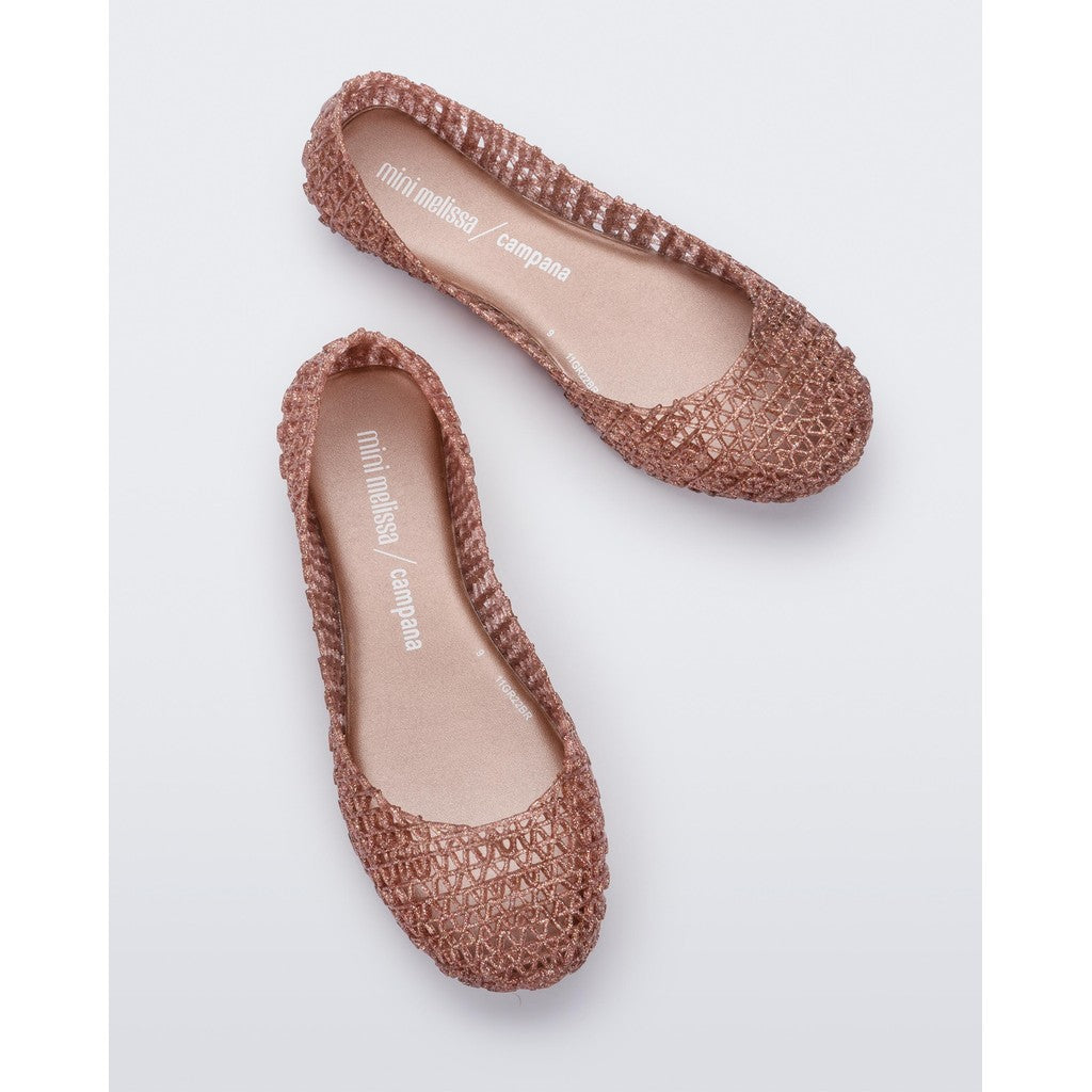 Mini Melissa Mini Melissa Campana Papel Inf BALLERINA AO475 ROSE GLITTER
