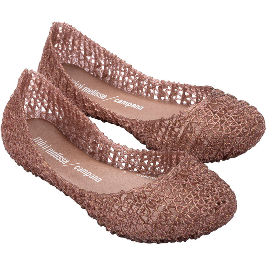 Mini Melissa Mini Melissa Campana Papel Inf BALLERINA AO475 ROSE GLITTER